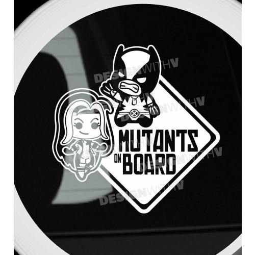 Baby On Board - Mutants WOLVERINE AND ROGUE 6"x6"