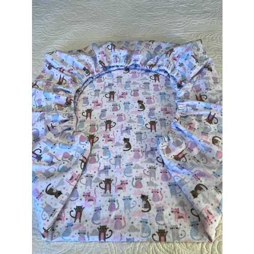 Kitten Crib Sheet, kitten nursery, for baby, for toddler, baby crib sheet, flannel sheet, baby gift, baby shower gift, crib bedding