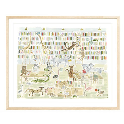 The "University of Animals Library" Fine Art Print