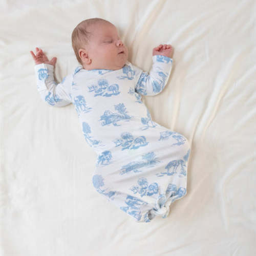 Farm Toile - Blue - Knotted Gown