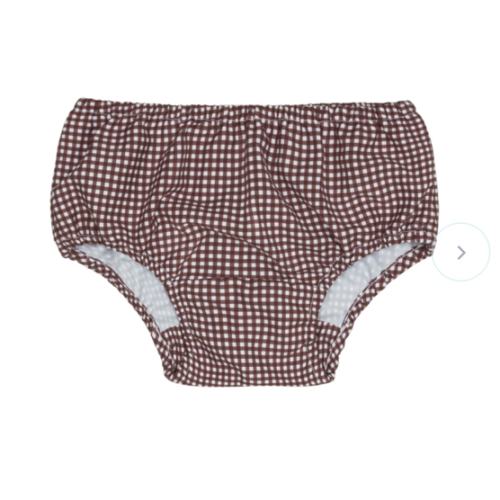 baby cocoa gingham diaper cover – minnow