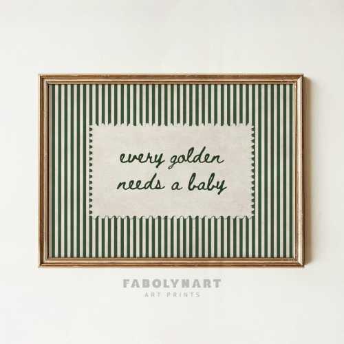 Every Golden Retriever Needs A Baby Wall Art Print, Dog Nursery Decor, Golden Owner Gift