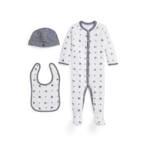 Baby Boys Polo Bear Cotton 3-Piece Gift Set