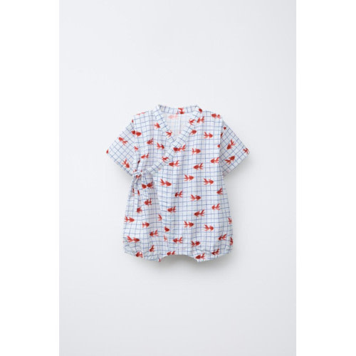 Golden Fish Printed Kimono Jumpsuit