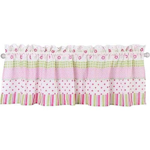 Cozy Line Home Fashions Pink Greta Pastel Polka Dot Window Valance