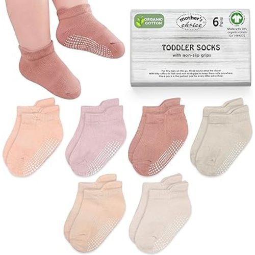 Mother's Choice Organic Cotton GOTS Certified Ankle Baby Socks 6 Pairs 6M - 5Y For Infants & Toddler Socks