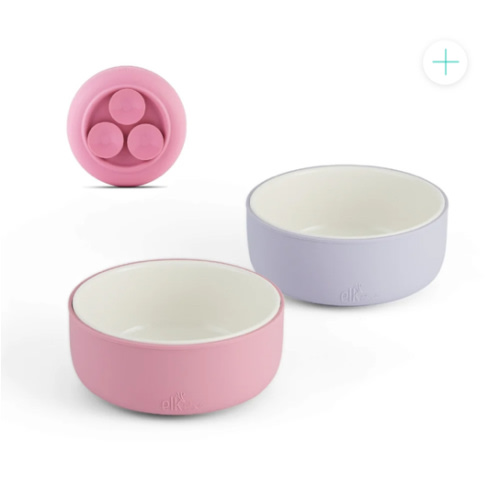 Porcelain Bowl with Silicone Suction Sleeves