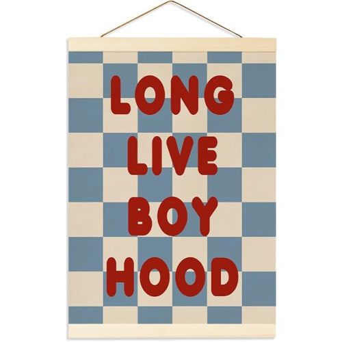 Long Live Boyhood Flag Banner, Boys Room Decor, Nursery Wall Decor for Baby Boy, Toddler Boy Bedroom Decoration, Blue Themed Room Decoration for Teen Boys