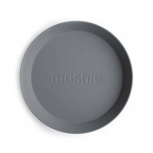 Mushie Baby Round Dinnerware Plates, Set of 2