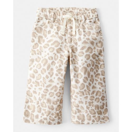 Baby Girl Leopard Wide-Leg Pants - Ivory - OshKosh B'gosh | Carter's
