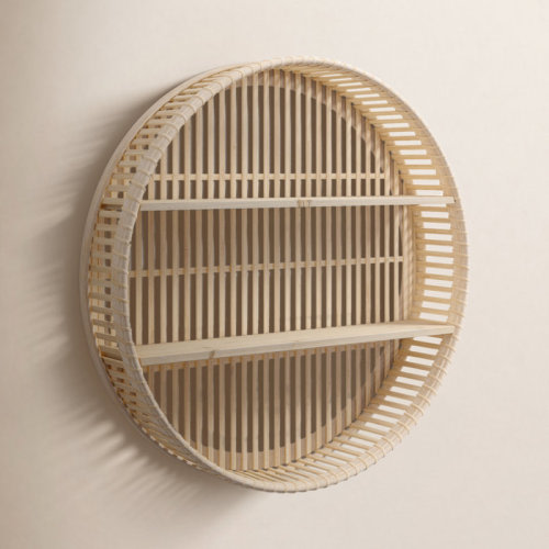 Birch Lane™ Wyat 2 Piece Circle Accent Shelf with Live Edge & Reviews | Wayfair