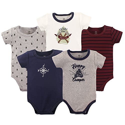 Yoga Sprout Cotton Bodysuit, 5 Pack