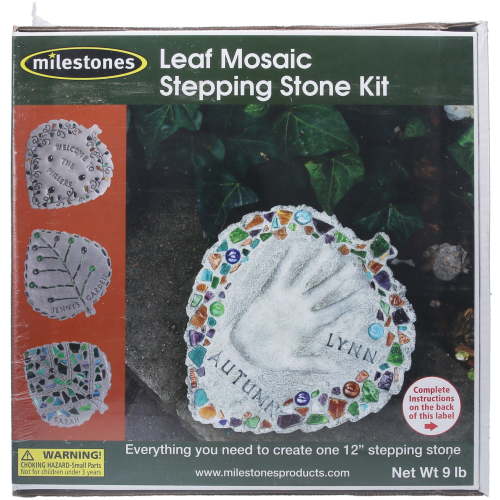 Milestones Leaf Mosaic Steeping Stone Kit Multicolor Packed, 9 lb