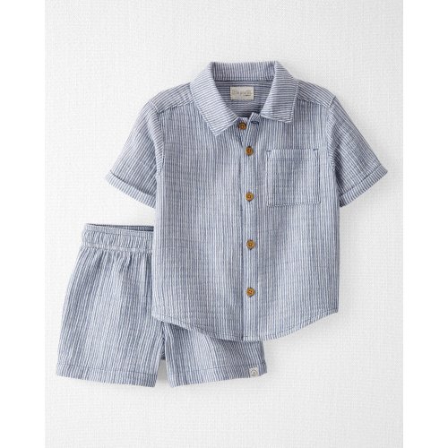 Toddler Boy 2-Piece Organic Cotton Gauze Top & Short Set - Little Planet | Carter's