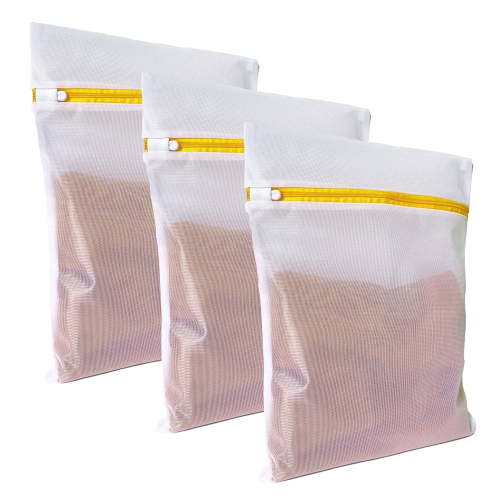 Laundry Club® 3-Pack Mesh Zipper Laundry Wash Bag, 16" x 20"