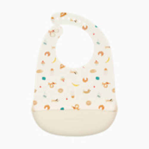 Loulou Lollipop Silicone Printed Bib 2.0 - French Breakfast