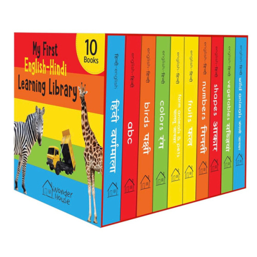 My First English-Hindi Learning Library: Boxset of 10 Board Books For Kids (Hindi Edition)