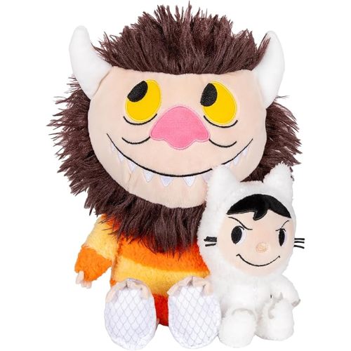 Kids Preferred Where The Wild Things are Max & Moishe Duo Cuteeze Plush - Super Soft Materials, Crinkle, Beans in Bottom, Embroidered Details, 12 in