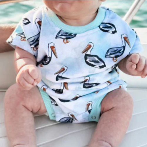Pelican Blue Romper – Tuck & Char Co.