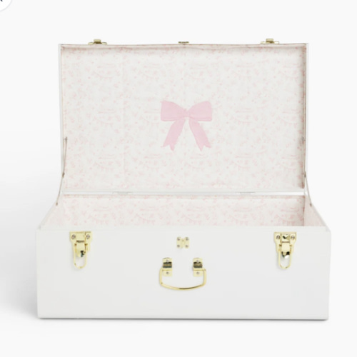 Quick Ship Pink Bow Grand Baby Trunk | Petite Keep