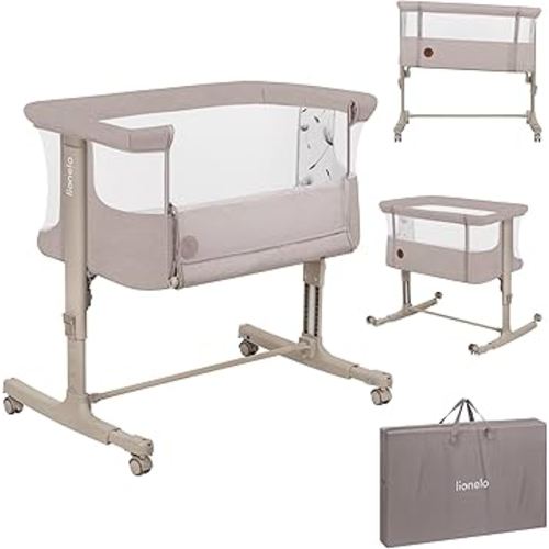 Lionelo Aurora 3-in-1 Baby Bed up to 9 kg, Side Bed, Cradle, Height Adjustment and Adjustment of the Tilt of the Mattress, 4 Wheels with Brake, Ergonomic Mattress Bag : Amazon.de: Baby Products