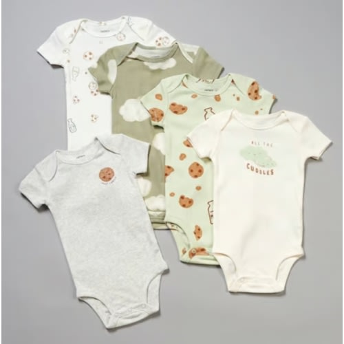 Baby Unisex (NB-24M) Carter’s® 5pk. Milk & Cookies Bodysuits - Boscov's