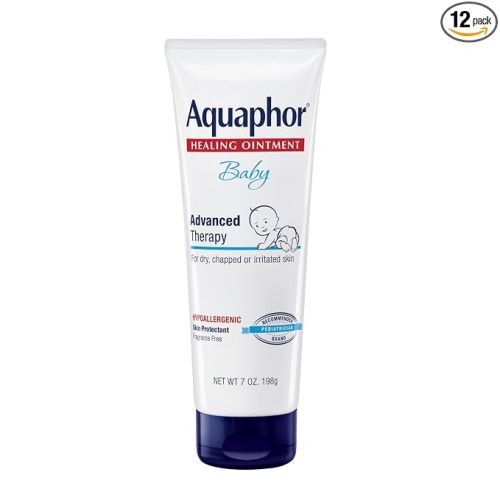 Aquaphor Baby Healing Ointment Advanced Therapy Skin Protectant, Dry Skin and Diaper Rash Ointment, 7 Oz Tube