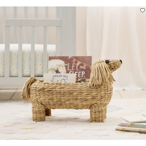 Woven Dachshund Book Caddy