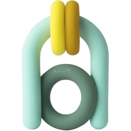 Boon Hoop Silicone Baby Teether - Baby Teething Toys for Infants - Soothing Teether for Babies - Ages 0 to 12 Months