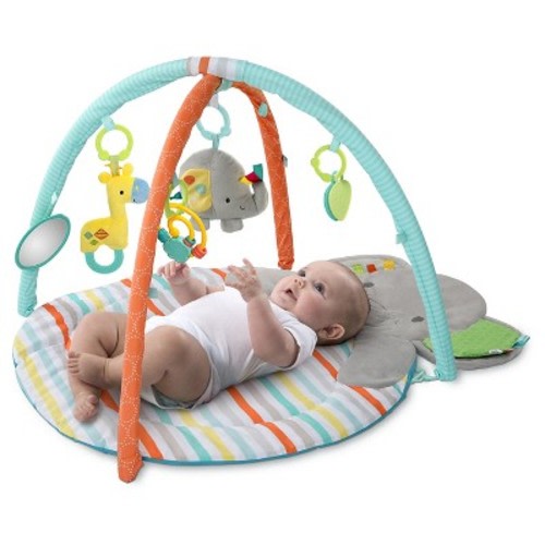 Bright Starts Hug-n-Cuddle Elephant Activity Gym, Color: Orange