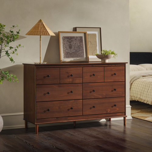 Wade Logan® Bhuneshwar 6 Drawer Solid Wood Double Dresser & Reviews | Wayfair