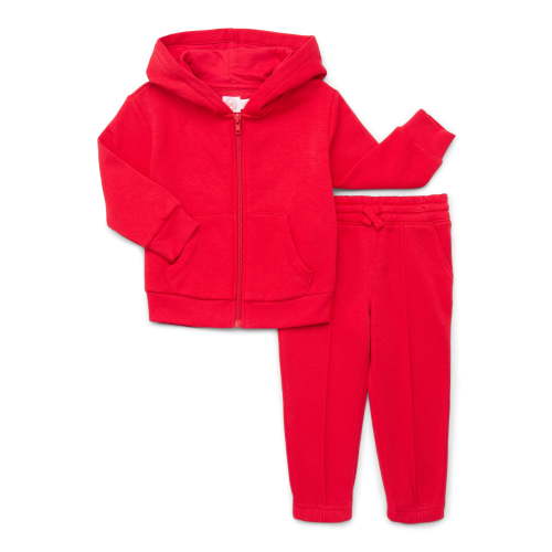 Wonder Nation Toddler Boys Hoodie and Pants Fleece Set, 2-Piece, Sizes 12M-5T