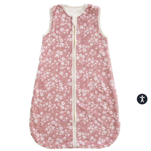 Dainty Floral Pink Wearable Minky Blanket | Minky Couture