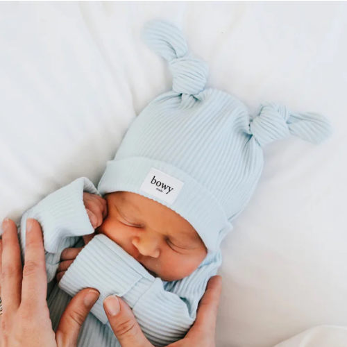 Double Knot Beanie - Powder Blue