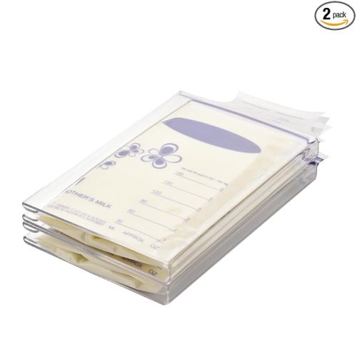 Freeze Flat Breast Milk Storage Bag |Breastmilk Freezer Flattener Kit Make Mother's Milk Bags Organizer Even to Save Refrigerator Space | Fit 3 4 5 6oz, 2-Pack