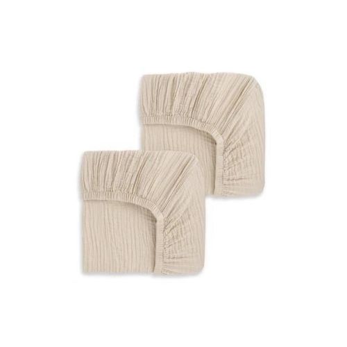 HALO 2pk 100% Organic Muslin Crib Fitted Sheets - Oat