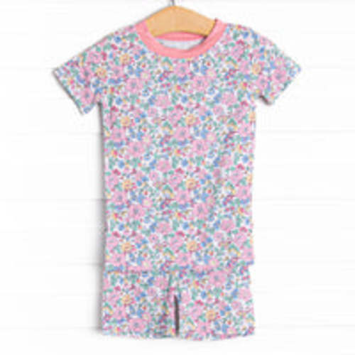 By the Bay Blooms Bamboo Pajama Short Set, Pink – Stitchy Fish