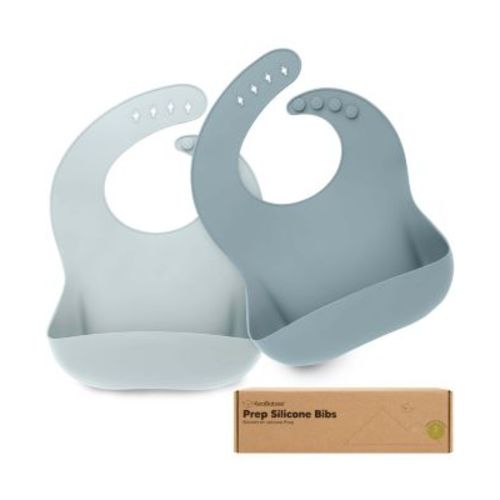 2-Pack Silicone Bibs For Babies, Food Grade Silicone Baby Bibs for Eating, Feeding, Toddler Bibs, Boys, Girls