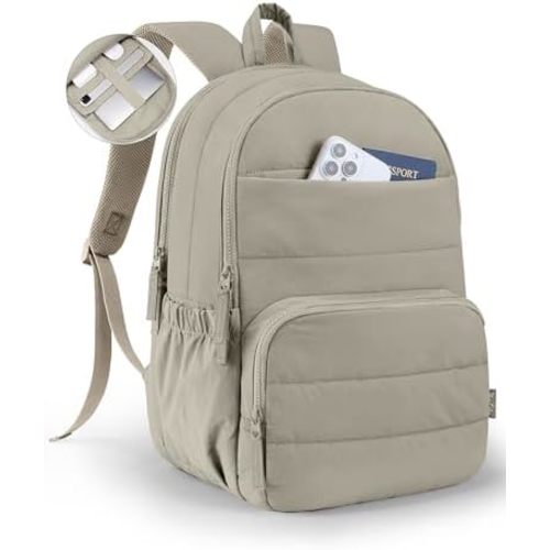 Travel Backpack for Women, 15.6 Inch Laptop Backpack, Quilted College Bookbag, Cute Work Backpacks, Water Resistant