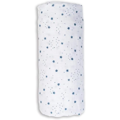 Lulujo Baby Swaddle Blanket Unisex Softest 100% Cotton Muslin Swaddle Blanket Neutral Receiving Blanket for Girls & Boys| 40in x 40in| Baby Gift| Stars