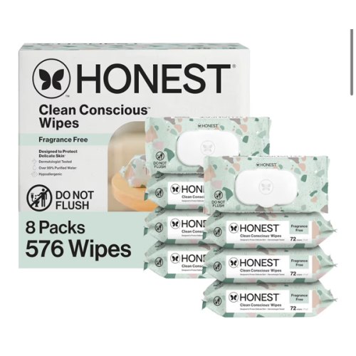 Amazon.com: The Honest Company Hypoallergenic Multi-Use Baby Wipes for Sensitive Skin, Geo Mood, 576 Count