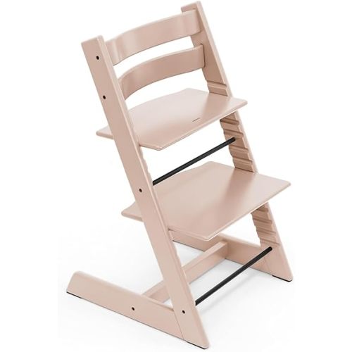 Stokke Tripp Trapp Chair, Adjustable Wooden High Chair, Serene Pink