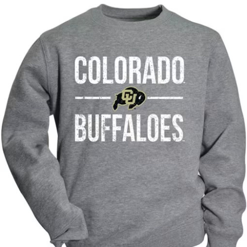 Colorado Buffaloes Toddler HEATHERGREY Cruz Long Sleeve Crew Sweatshirt - 91971028