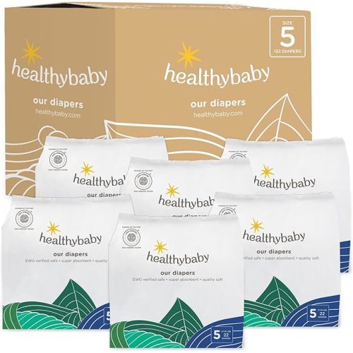 Our Diapers | The First EWG Verified & Microbiome-Friendly Diaper | Size 1 (7-14 lbs) 198 Count | 12-Hour Leak Protection | Made with Organic Cotton & Plant-Derived Materials | Totally Chlorine Free