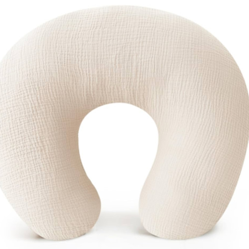 Konssy Muslin Nursing Pillow Covers, 100% Cotton Soft & Adorable Covers for Breastfeeding Pillows, Slipcovers for Newborn Baby Boys & Girls
