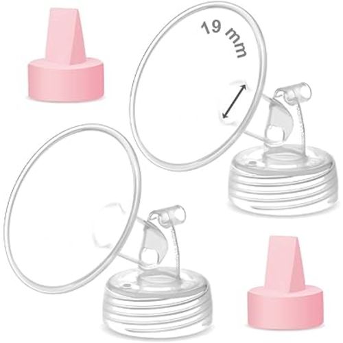 Maymom Pump Part Compatible with Spectra/Ameda Luna Pumps, Syngery Gold; Incl Wide Mouth Flange 19 mm Valve; Not Original Spectra Flange; Replaces Spectra S1 S2, Plus Shield, Pump Parts, Accessories