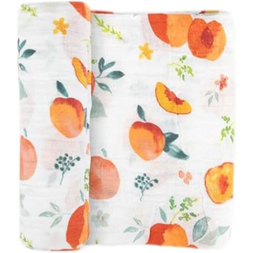Little Unicorn – Georgia Peach Cotton Muslin Swaddle Blanket | Single | 100% Cotton | Super Soft | Newborns and Infants | Large 47” x 47” | Machine Washable