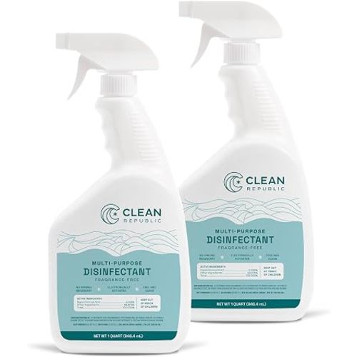 Multi-Purpose Disinfectant, Hypochlorous Acid Cleaner, 32oz Spray, 2-Pack