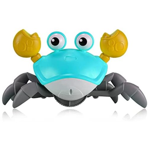 Yeaye Baby Crawling Crab Infant Tummy Time Toys for Kids, Toddler Interactive Learning Development Toy with Automatically Avoid Obstacles, Build in Rechargeable Battery(Green)