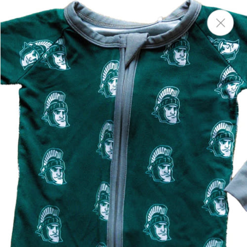 Michigan State Spartans Baby Zipper Onesie | Tailgate Tikes